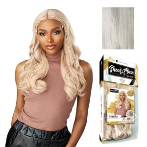 Sensationnel Shear Muse Gold Krush Lacewig – Velisha Deep Laceparting Hand Tied Ready to Wear Synthetic Prestyled Units (BEIGEASHBLONDE)(ICYBLONDE)