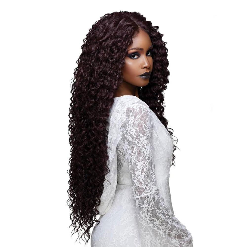 imageSensationnel Lemelas Lace Wig  Lunarae 13x3 Lacefrontal Glueless Synthetic with Natural Density Preplucked Hairline ASTRALBLACKNOIRESSENCE