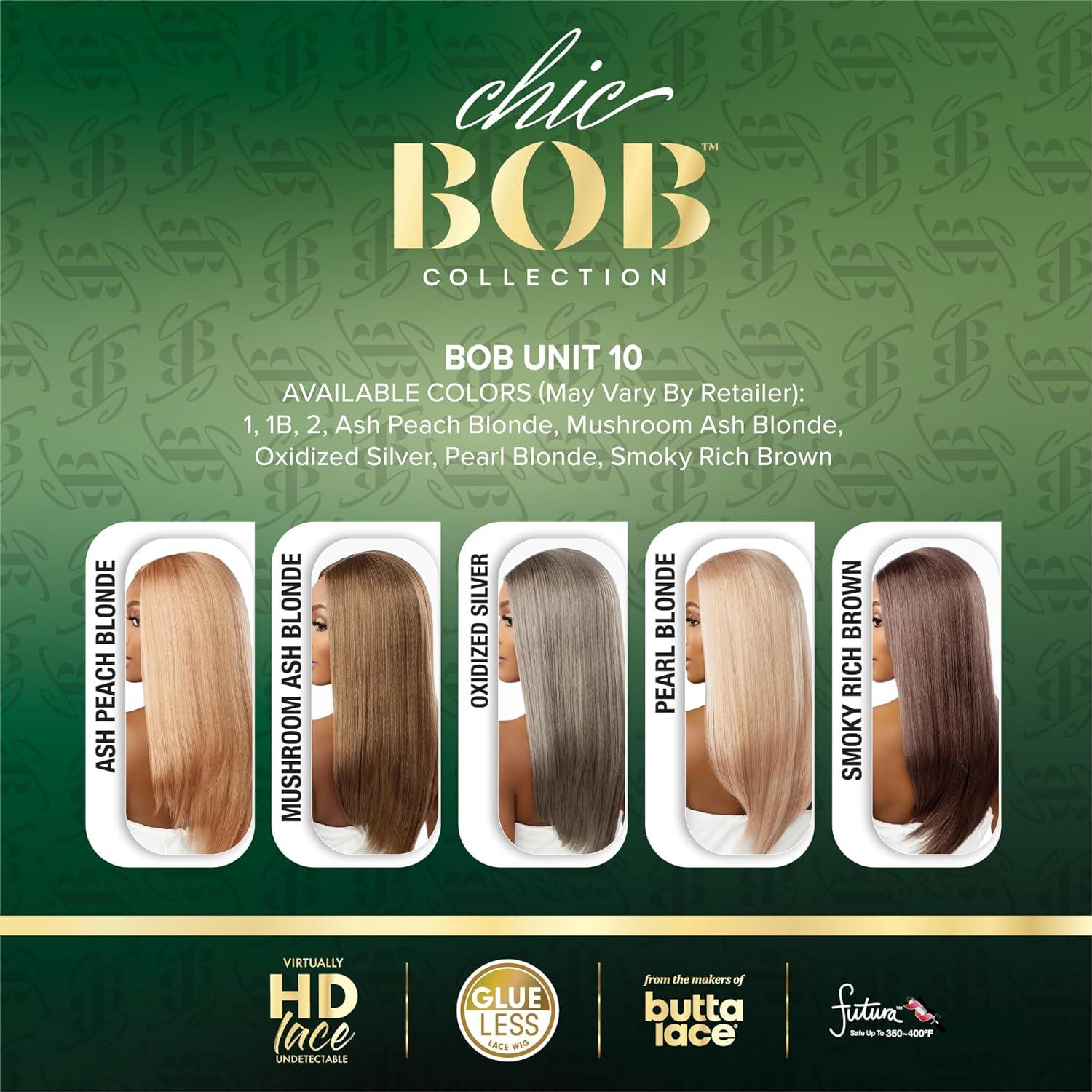 imageSensationnel Chicbob Lace Frontwig Bob Unit 10 Face Framing Glueless Wig Wide 5 Inch Deep Part Synthetic Preplucked Hairline 1 JETBLACK2 DARKBROWN