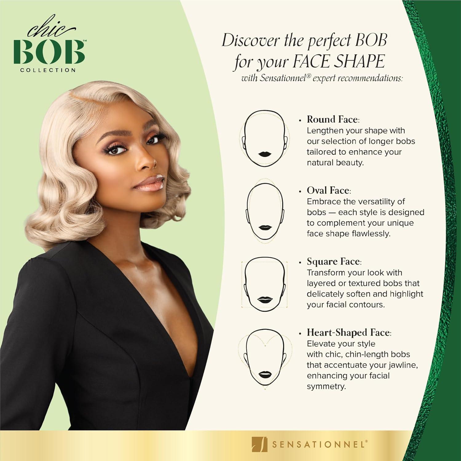 imageSensationnel Chicbob Lace Frontwig Lob Unit 11 Face Framing Glueless Wig Wide 5 Inch Deep Part Synthetic Preplucked Hairline 1 JETBLACK1B OFFBLACK