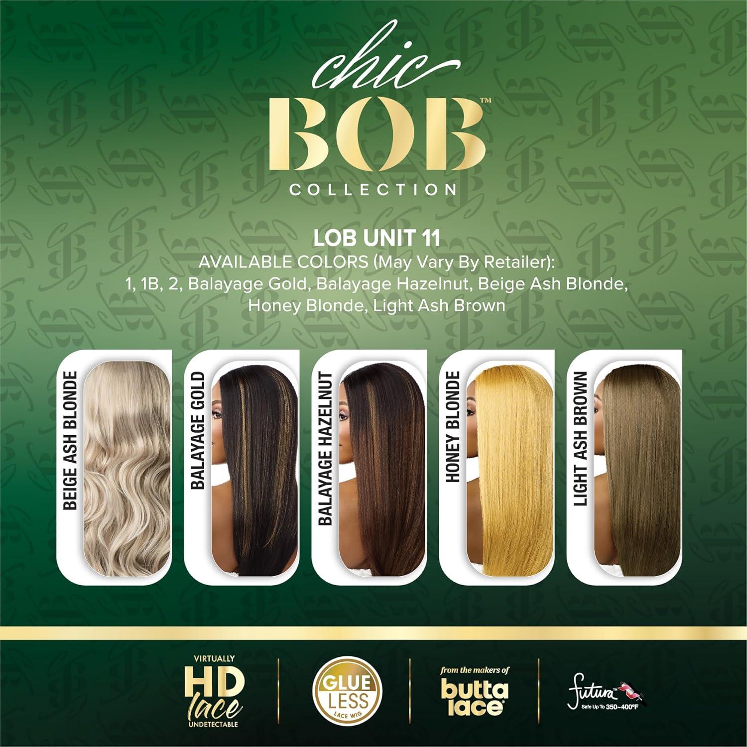 imageSensationnel Chicbob Lace Frontwig Lob Unit 11 Face Framing Glueless Wig Wide 5 Inch Deep Part Synthetic Preplucked Hairline 1 JETBLACKBALAYAGEGOLD