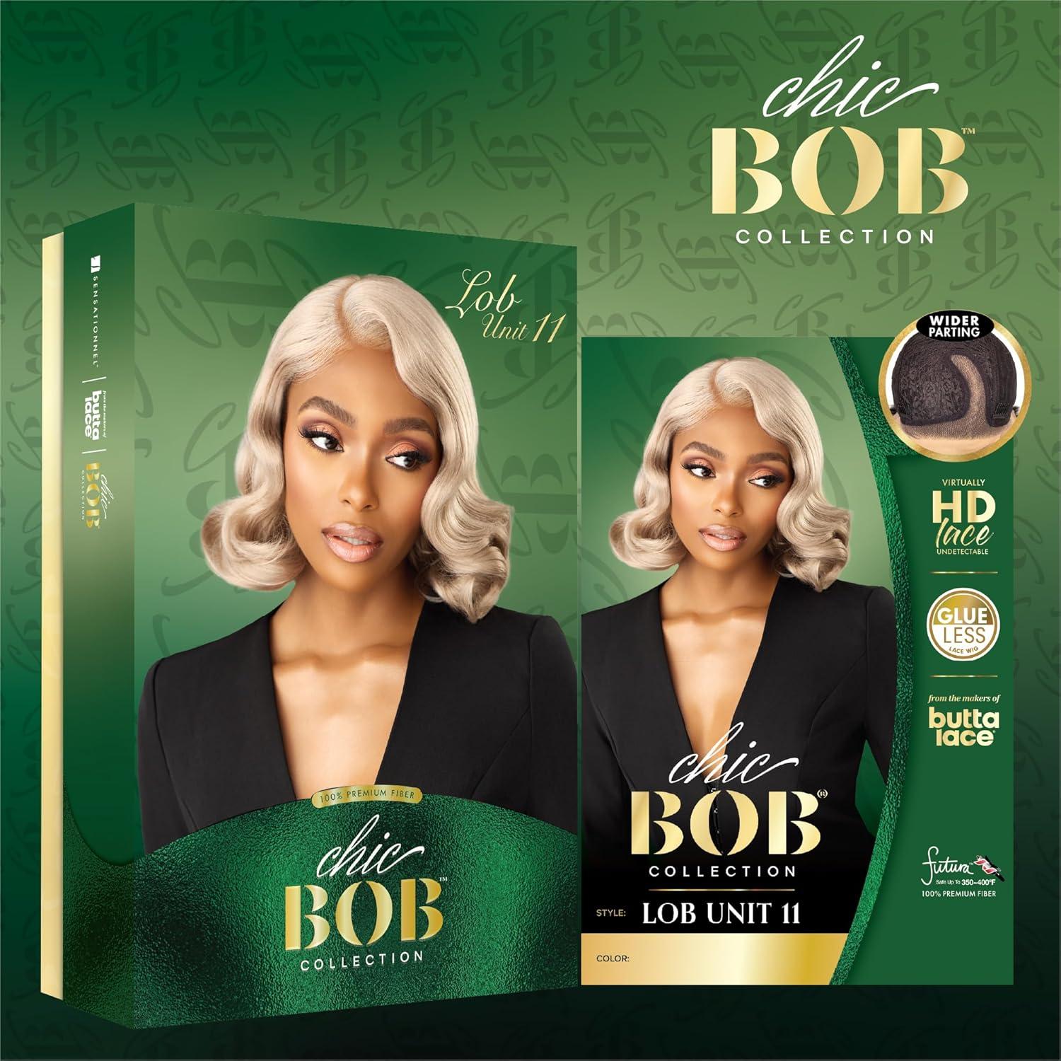 imageSensationnel Chicbob Lace Frontwig Lob Unit 11 Face Framing Glueless Wig Wide 5 Inch Deep Part Synthetic Preplucked Hairline 1 JETBLACKBALAYAGEGOLD
