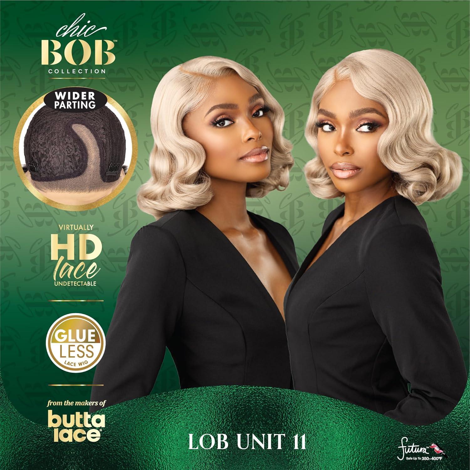 imageSensationnel Chicbob Lace Frontwig Lob Unit 11 Face Framing Glueless Wig Wide 5 Inch Deep Part Synthetic Preplucked Hairline 1 JETBLACKLIGHTASHBROWN