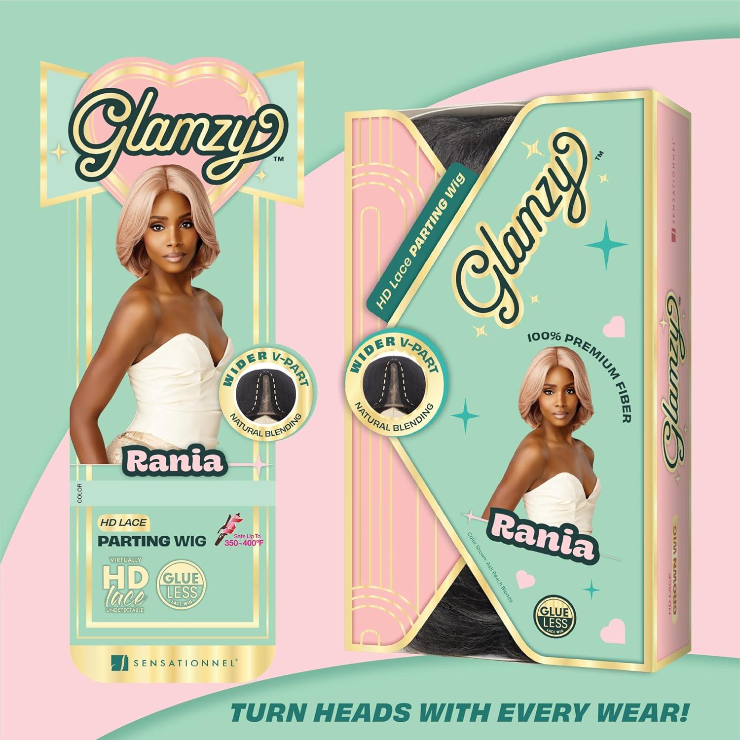 imageSensationnel Glamzy Lace Part Wig Rania Glueless Hand Tied Wider V Parting Synthetic Hair 1 JETBLACKHB271