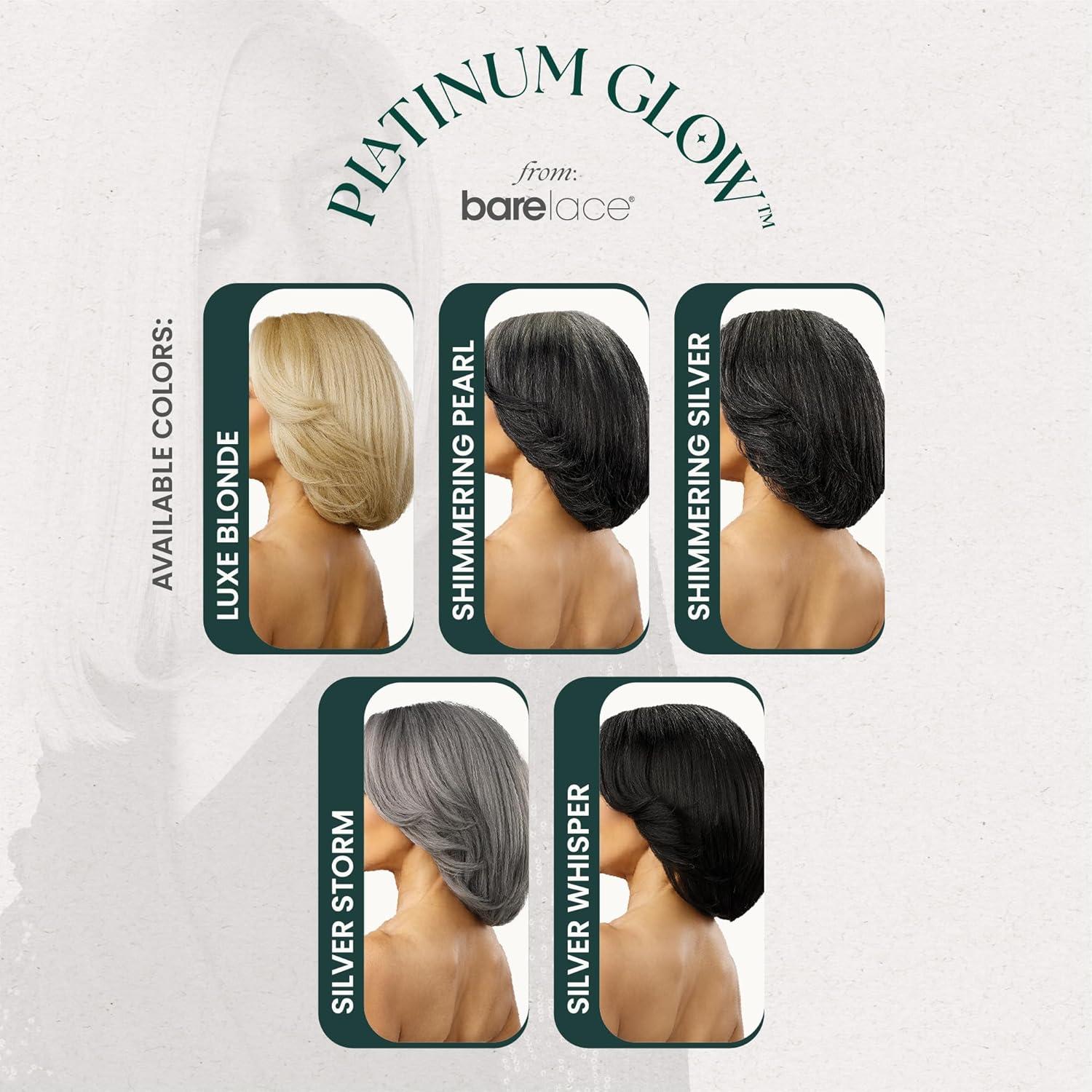 imageSensationnel Platinum Glow 13X6 Wig Emmeline Lacefrontal Glueless human hair blend Preplucked Hairline 1 JETBLACKSILVERWHISPER