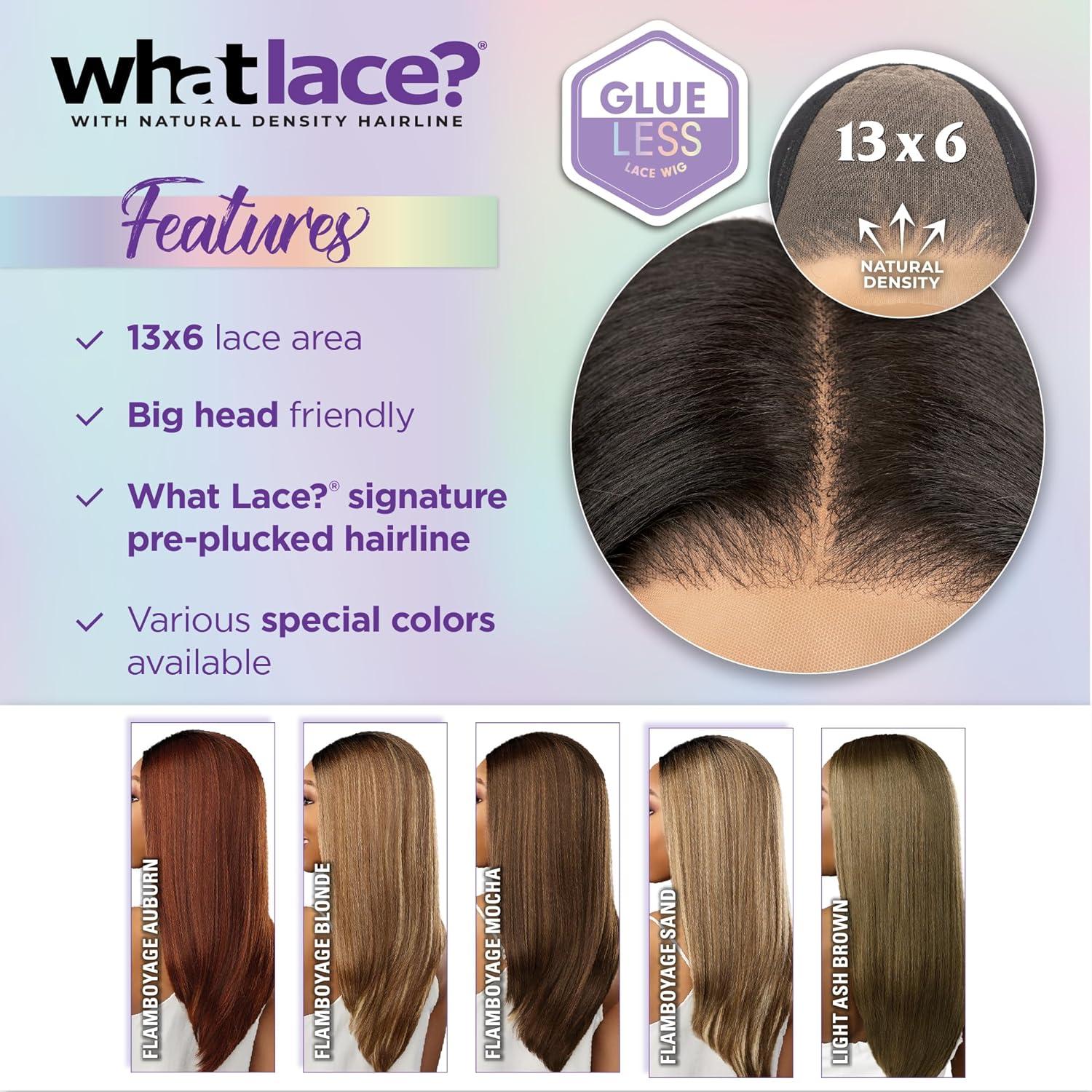 imageSensationnel What Lace 13X6 Wig Evadra Lacefrontal Hand Tied Glueless Synthetic with Natural Density Preplucked Hairline 1 JETBLACKFLAMBOYAGEBLONDE