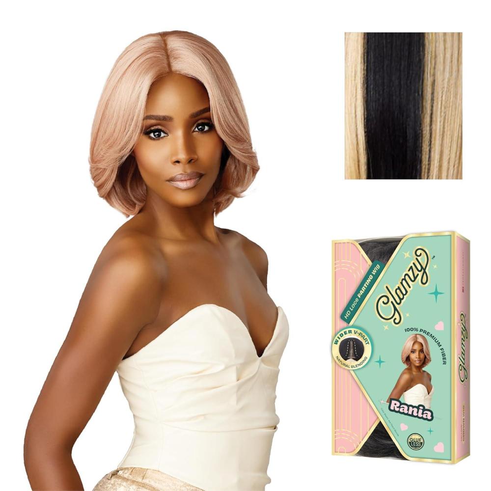 imageSensationnel Glamzy Lace Part Wig Rania Glueless Hand Tied Wider V Parting Synthetic Hair 1 JETBLACKHB271