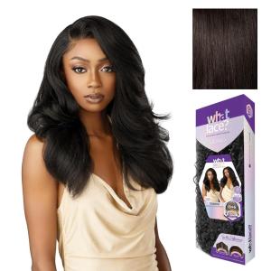 Sensationnel What Lace 13X6 Wig – Evadra Lacefrontal Hand Tied Glueless Synthetic with Natural Density Preplucked Hairline (1 JETBLACK)(2 DARKBROWN)