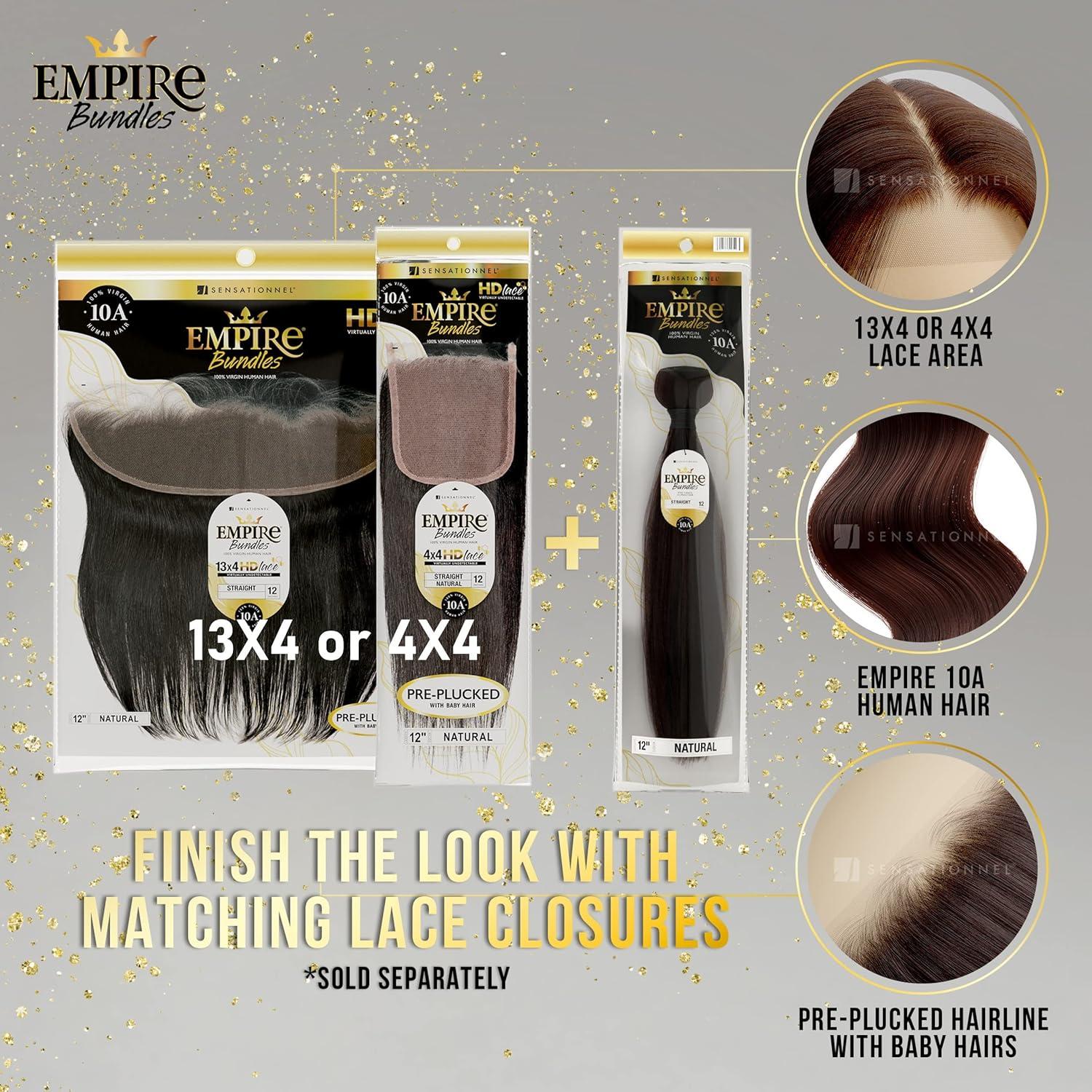 imageSensationnel Empire bundles deep 10a tangle shed free human hair for weaving and sew in styles 2 pack 10 inch NATURALNATURAL