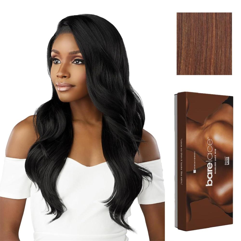 imageSensationnel Bare Lace 13X6 Wigs Unit 20 Lacefrontal Glueless Synthetic 180 Degree Preplucked Hairline 1 JETBLACKFLAMBOYAGECHOCOLATE