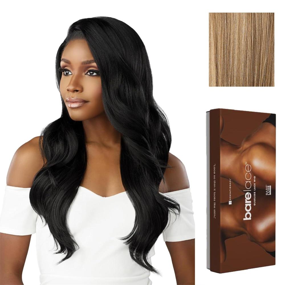imageSensationnel Bare Lace 13X6 Wigs  Unit 20 Lacefrontal Glueless Synthetic 180 Degree Preplucked Hairline 1 JETBLACKFLAMBOYAGESAND