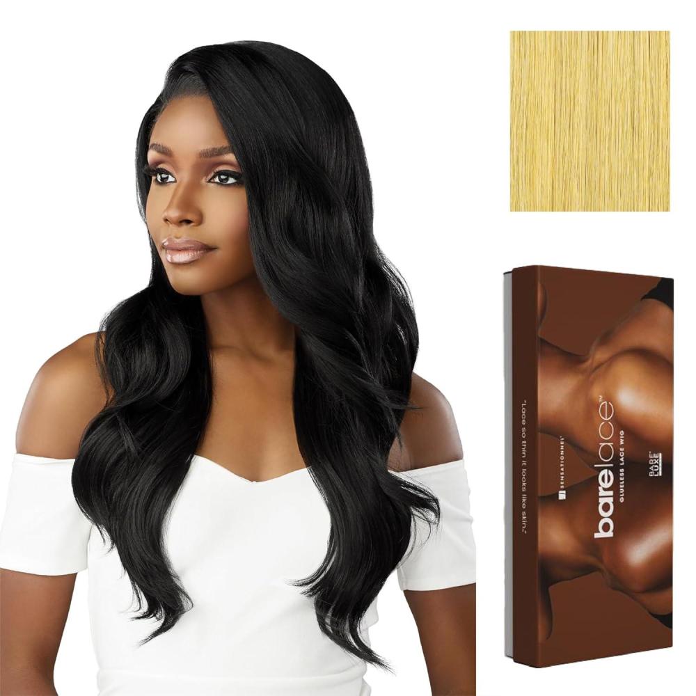 imageSensationnel Bare Lace 13X6 Wigs Unit 20 Lacefrontal Glueless Synthetic 180 Degree Preplucked Hairline 1 JETBLACKLIGHTGOLDENBLONDE