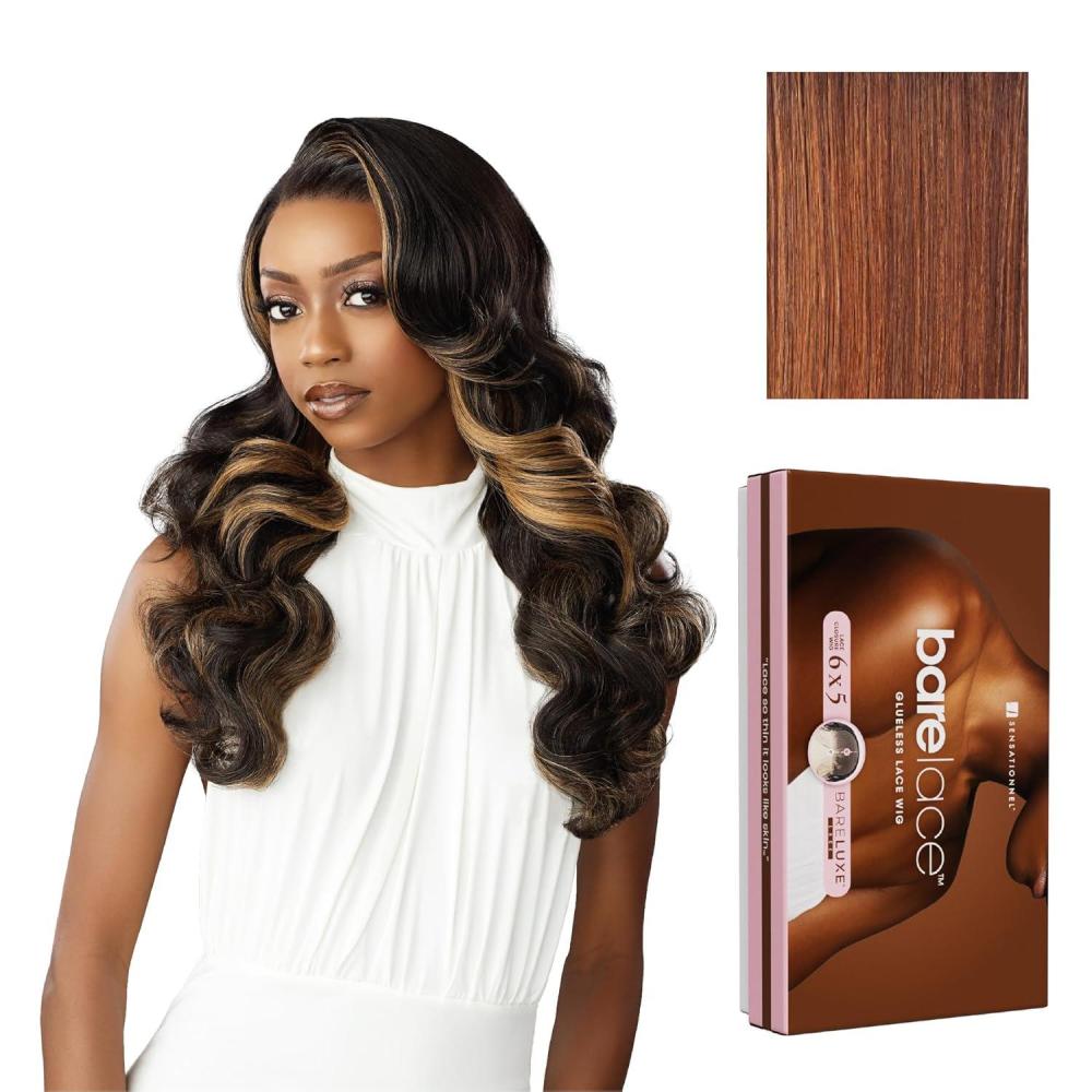 imageSensationnel Bare Lace 6X5 Lacewig Unit 6 Lacefrontal Glueless Synthetic 180 Degree Preplucked Hairline 1 JETBLACKFLAMBOYAGEAUBURN