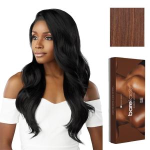 Sensationnel Bare Lace 13X6 Wigs – Unit 20 Lacefrontal Glueless Synthetic 180 Degree Preplucked Hairline (1 JETBLACK)(FLAMBOYAGECHOCOLATE)