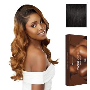 Sensationnel Bare Lace 13X6 Wigs – Unit 21 Lacefrontal Glueless Synthetic 180 Degree Preplucked Hairline (1 JETBLACK)(1B OFFBLACK)