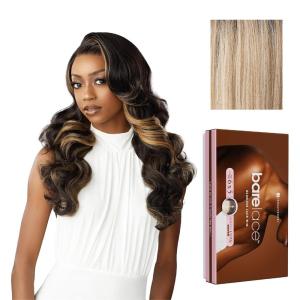 Sensationnel Bare Lace 6X5 Lacewig – Unit 6 Lacefrontal Glueless Synthetic 180 Degree Preplucked Hairline (1 JETBLACK)(BALAYAGEASHBLONDE)