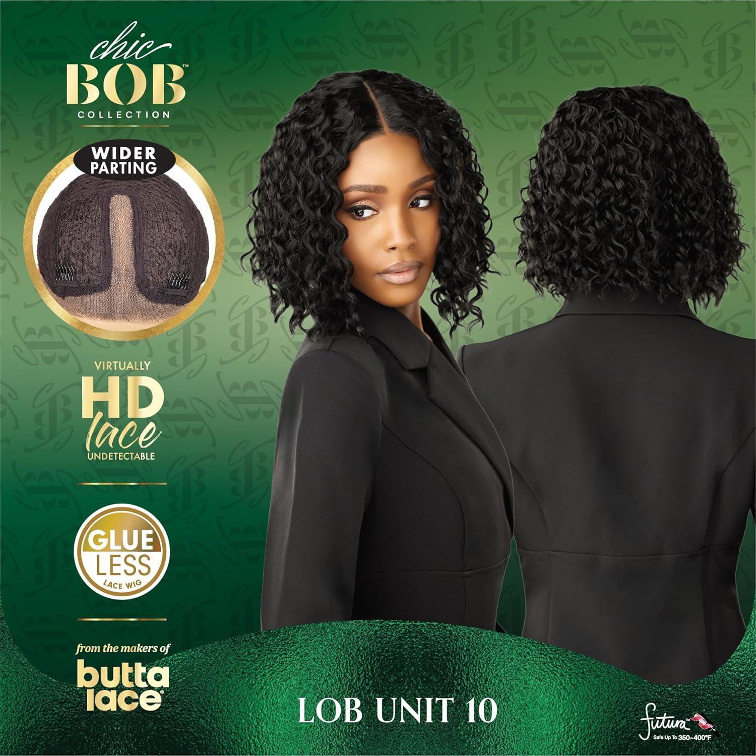 imageSensationnel Chicbob Lace Frontwig Lob Unit 10 Face Framing Glueless Wig Wide 5 Inch Deep Part Synthetic Preplucked Hairline 1 JETBLACK2 DARKBROWN