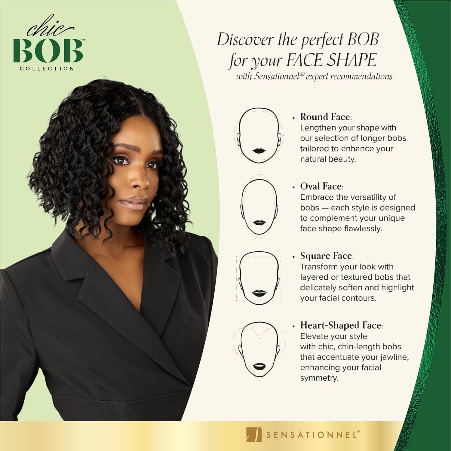imageSensationnel Chicbob Lace Frontwig Lob Unit 10 Face Framing Glueless Wig Wide 5 Inch Deep Part Synthetic Preplucked Hairline 1 JETBLACKHALOBLOCKBUTTERNUT