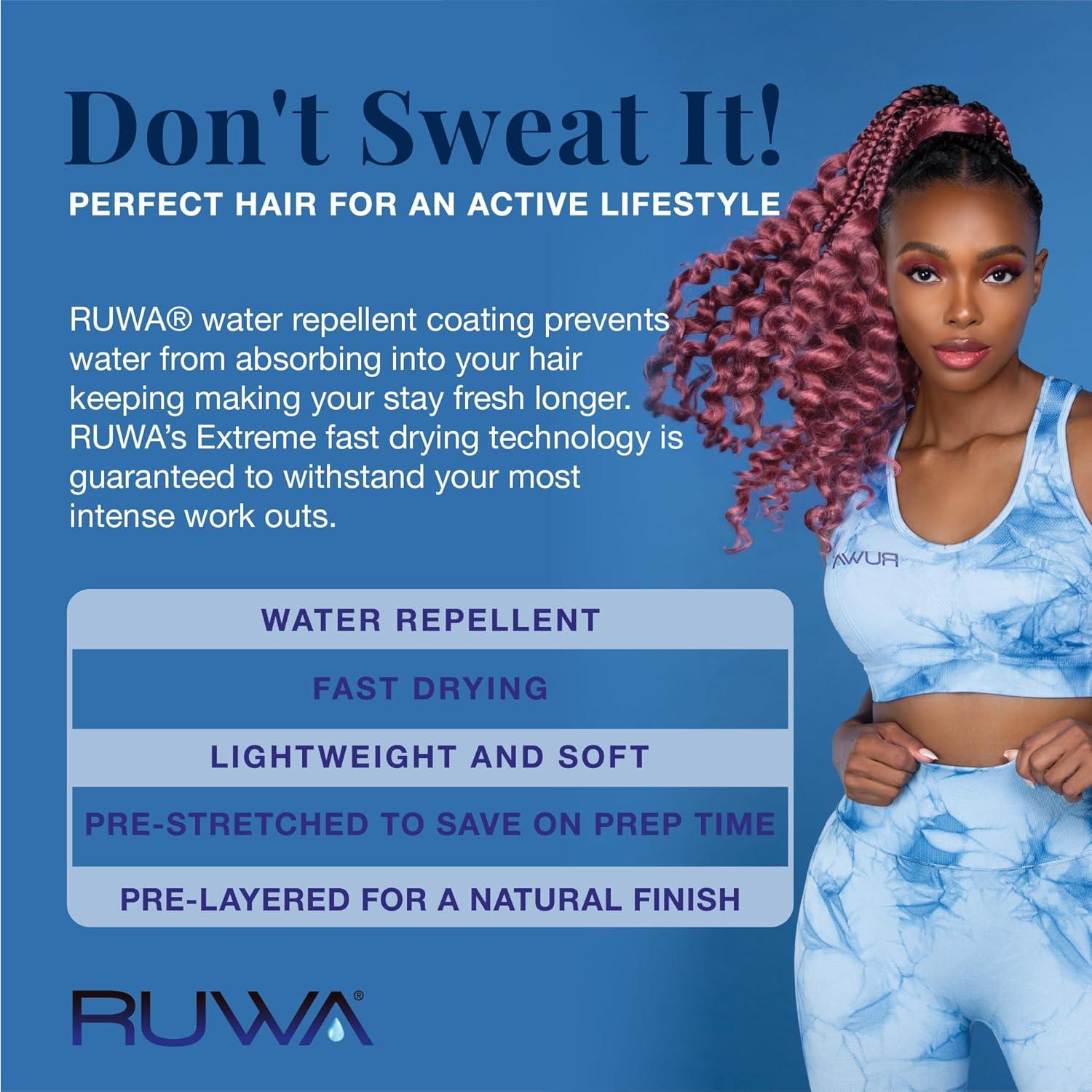 imageSensationnel Ruwa bulk braiding hair afro kinky 16 inch water repellent kanekalon fast dry synthetic braid for locstwists hair styles 613 BLONDE613 BLONDE