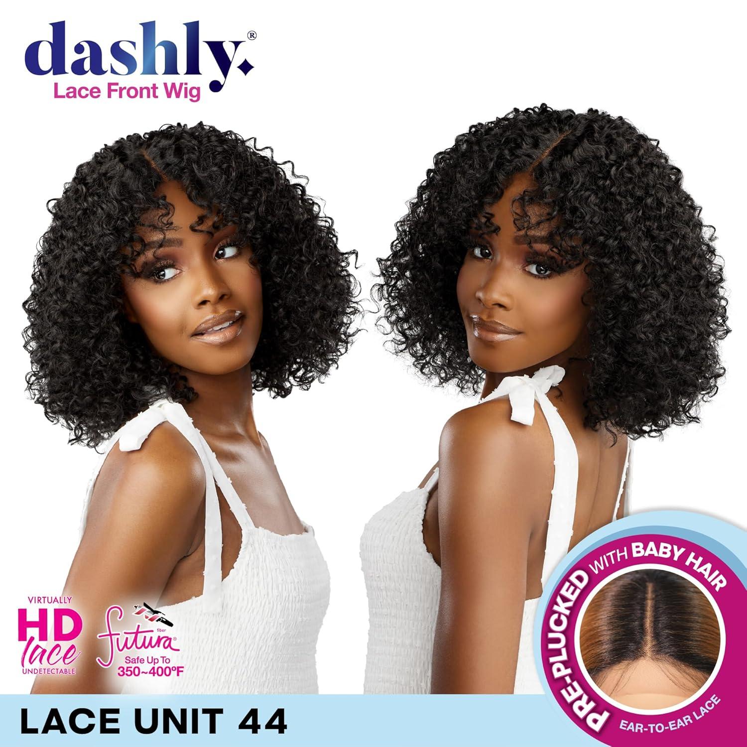 imageSensationnel Dashly Lace Front Wig Unit 44 Hand Tied Laceparting Ear to Ear Synthetic 2 DARKBROWNCH27