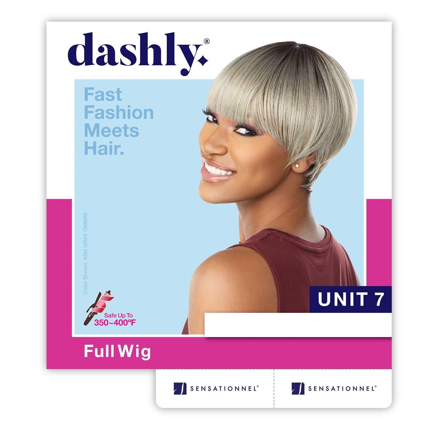 imageSensationnel Dashly Wig Unit 7 Non Lace Cap Ready to Wear Ear to Ear Lacepart Synthetic 2 DARKBROWNOMASHGRAY