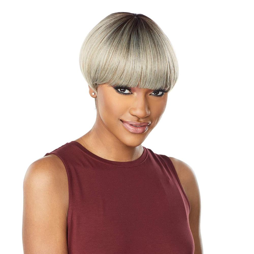 imageSensationnel Dashly Wig Unit 7 Non Lace Cap Ready to Wear Ear to Ear Lacepart Synthetic 2 DARKBROWNOMROSEGOLD