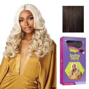 Sensationnel Butta Lace Wigs – Drama Queen Extra Wide 5 Inch Deep Parting Synthetic Preplucked Hairline Glueless Lacefront (1 JETBLACK)(2 DARKBROWN)