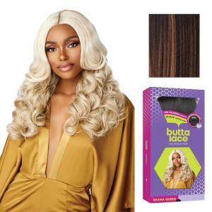 Sensationnel Butta Lace Wigs – Drama Queen Extra Wide 5 Inch Deep Parting Synthetic Preplucked Hairline Glueless Lacefront (1 JETBLACK)(BALAYAGECHOCOLATE)