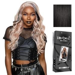 Sensationnel HexDoll 13X4 Lace Wig – Raven Lacefrontal Glueless Synthetic with Natural Density Preplucked Hairline (1 JETBLACK)(1B OFFBLACK)