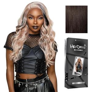 Sensationnel HexDoll 13X4 Lace Wig – Raven Lacefrontal Glueless Synthetic with Natural Density Preplucked Hairline (1 JETBLACK)(2 DARKBROWN)