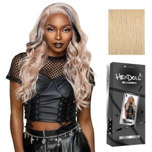 Sensationnel HexDoll 13X4 Lace Wig – Raven Lacefrontal Glueless Synthetic with Natural Density Preplucked Hairline (1 JETBLACK)(BEIGEBLONDE)