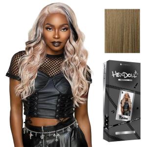 Sensationnel HexDoll 13X4 Lace Wig – Raven Lacefrontal Glueless Synthetic with Natural Density Preplucked Hairline (1 JETBLACK)(LIGHTASHBROWN)