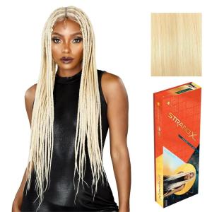 Sensationnel Strand X Full Braided Lacewig – Unit 5 Hand Tied Kanekalon HD Glueless Wig (1 JETBLACK)(613 BLONDE)