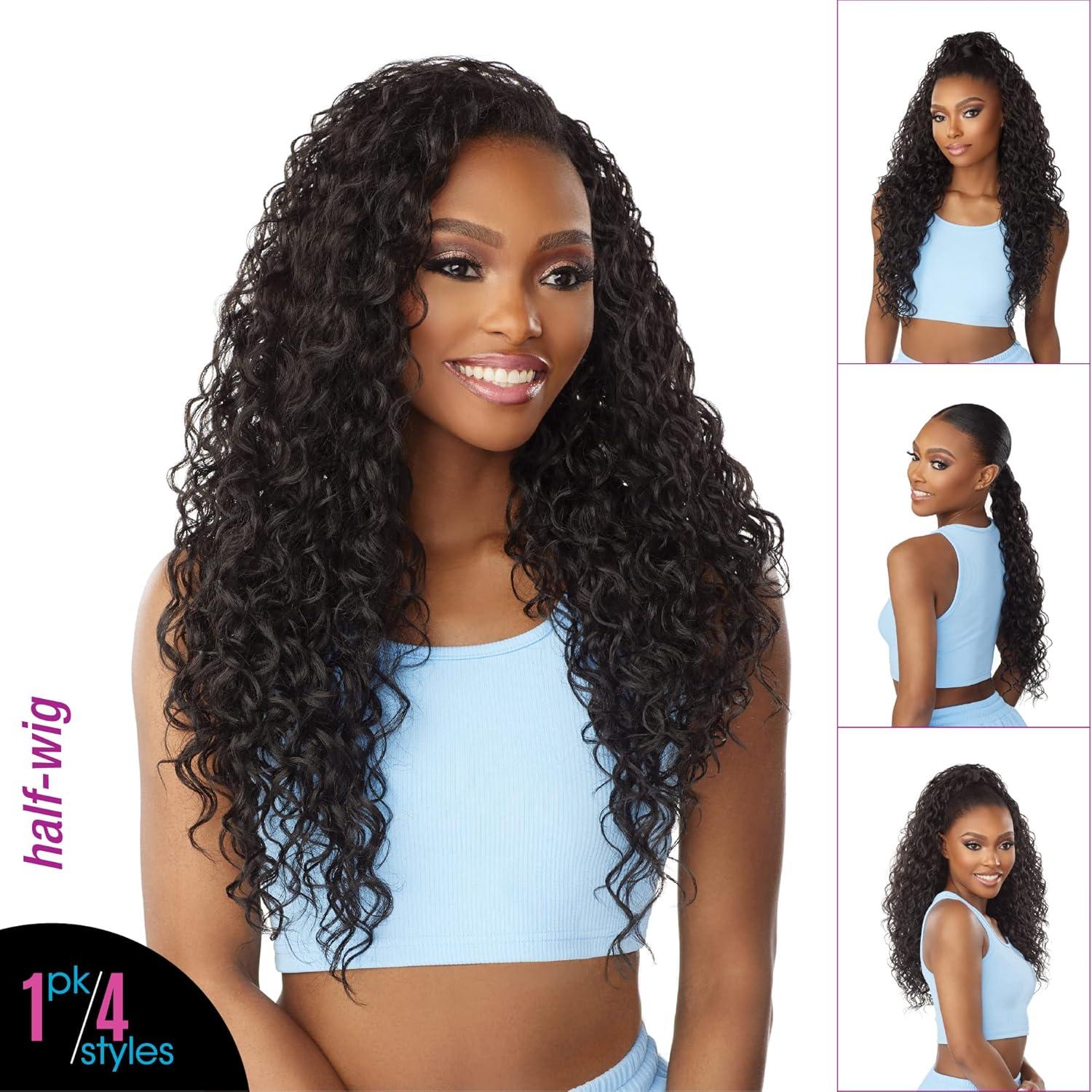 imageSensationnel Instant Updown Halfwig Pony Iud 16 4 Style in 1 Half Wig And Pony Drawstring T2613T2613