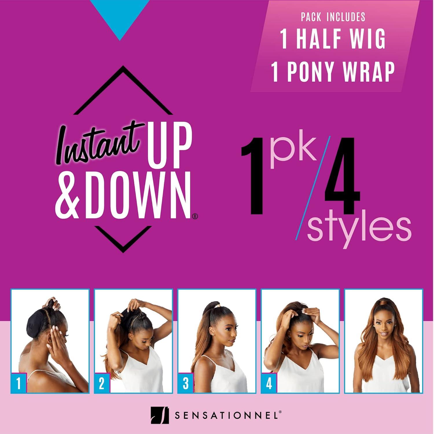 imageSensationnel Instant Updown Halfwig Pony Iud 16 4 Style in 1 Half Wig And Pony Drawstring T2613T2COPPER