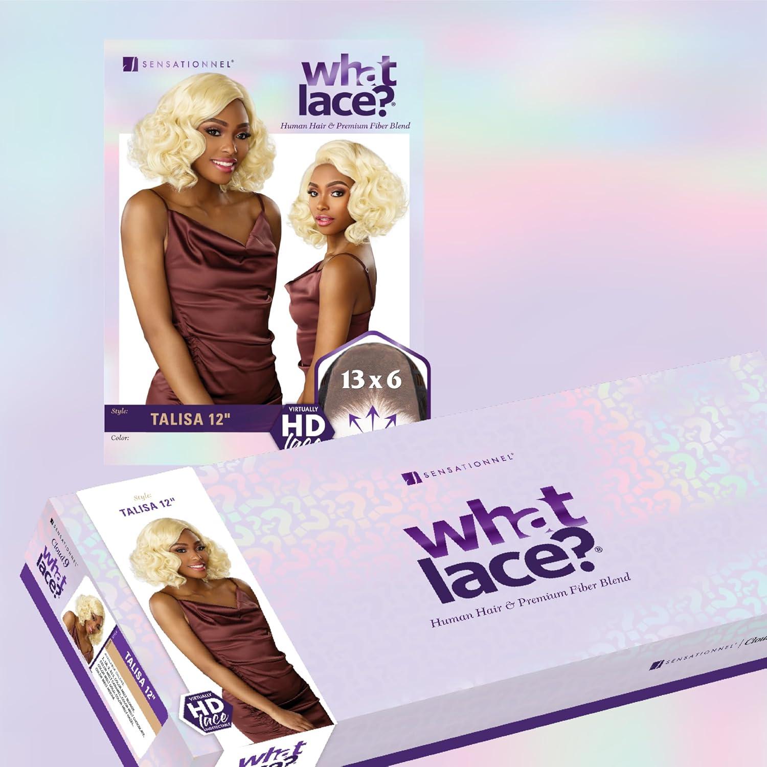 imageSensationnel What Lace 13X6 Wigs Talisa 12 Inch Human Hair Blend Lacefrontal Glueless Synthetic With Natural Density Preplucked Hairline 2 DARKBROWNCOLORMELTMOCHA