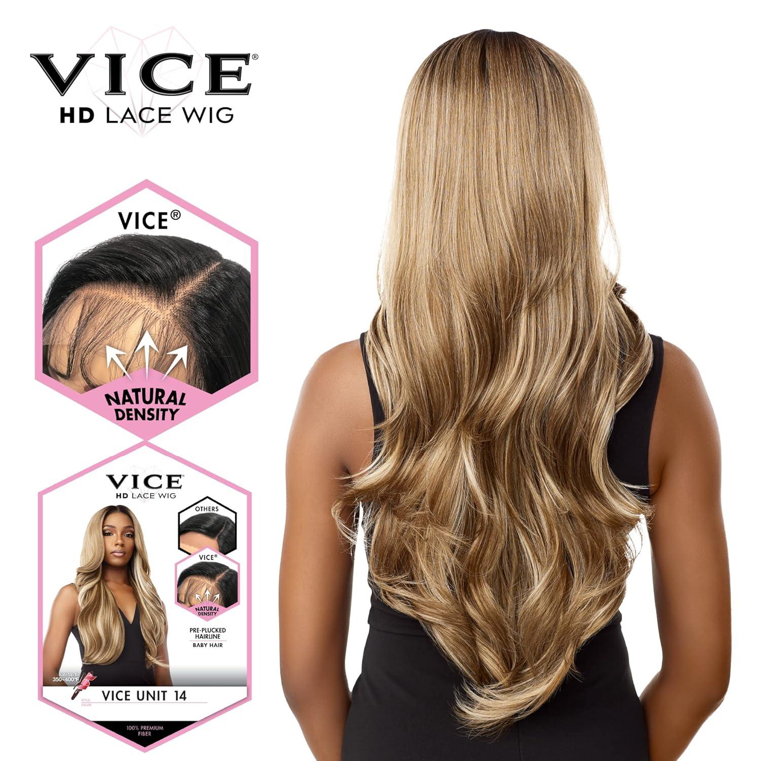imageSensationnel Vice Lace Front Wigs Unit 14 5 Inch Deep Part Synthetic Preplucked Hairline LT613BLUETDPURPLE