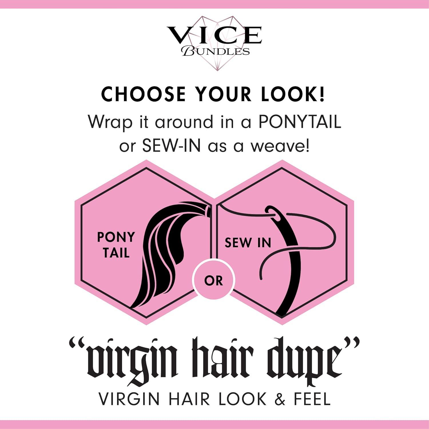 imageSensationnel Vice bundles weaving boho curl 24 inch synthetic virgin hair dupe weave bundle hair sew in and pony tail long length 1 pack 1B OFFBLACK30 LIGHTAUBURN