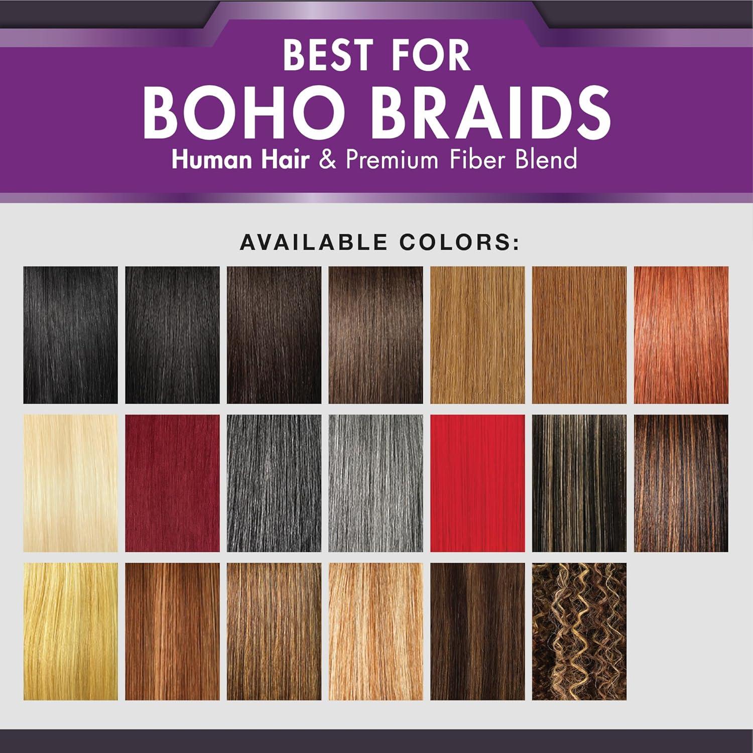 imageSensationnel PremToo Bulk Weaving 2X Water Wave Human Hair Blend for Boho Knotless Box or Curly Loose Wave Styles 1 Pack 14 inch 1 JETBLACK4 MEDBROWN