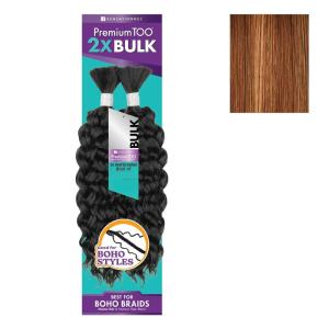 Sensationnel PremToo Bulk Weaving – 2X Water Wave Human Hair Blend for Boho, Knotless Box or Curly Loose Wave Styles – 1 Pack (14 inch, 1 JETBLACK)(S27/30)