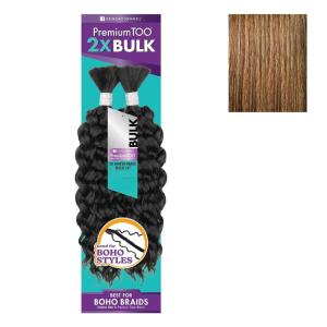 Sensationnel PremToo Bulk Weaving – 2X Water Wave Human Hair Blend for Boho, Knotless Box or Curly Loose Wave Styles – 1 Pack (14 inch, 1 JETBLACK)(S4/27)