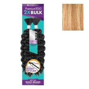 Sensationnel PremToo Bulk Weaving – 2X Water Wave Human Hair Blend for Boho, Knotless Box or Curly Loose Wave Styles – 1 Pack (14 inch, 1 JETBLACK)(S4/27/30)