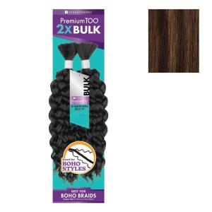 Sensationnel PremToo Bulk Weaving – 2X Water Wave Human Hair Blend for Boho, Knotless Box or Curly Loose Wave Styles – 1 Pack (14 inch, 1 JETBLACK)(S4/30)