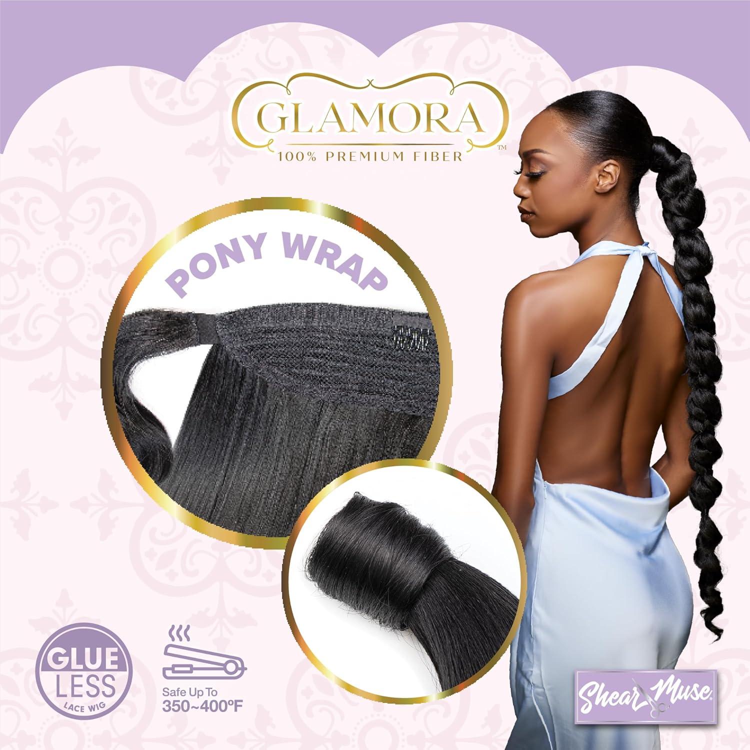 imageSensationnel Glamora Glam Updo Hairextension Unit 8 Ready to Wear Synthetic with Adjustable Pony Wrap 1 JETBLACKT230