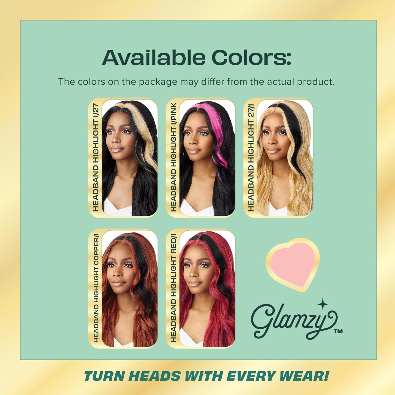 imageSensationnel Glamzy Lace Part Wig Elodia Glueless Hand Tied Wider V Parting Synthetic Hair 1 JETBLACKHBCOPPER1