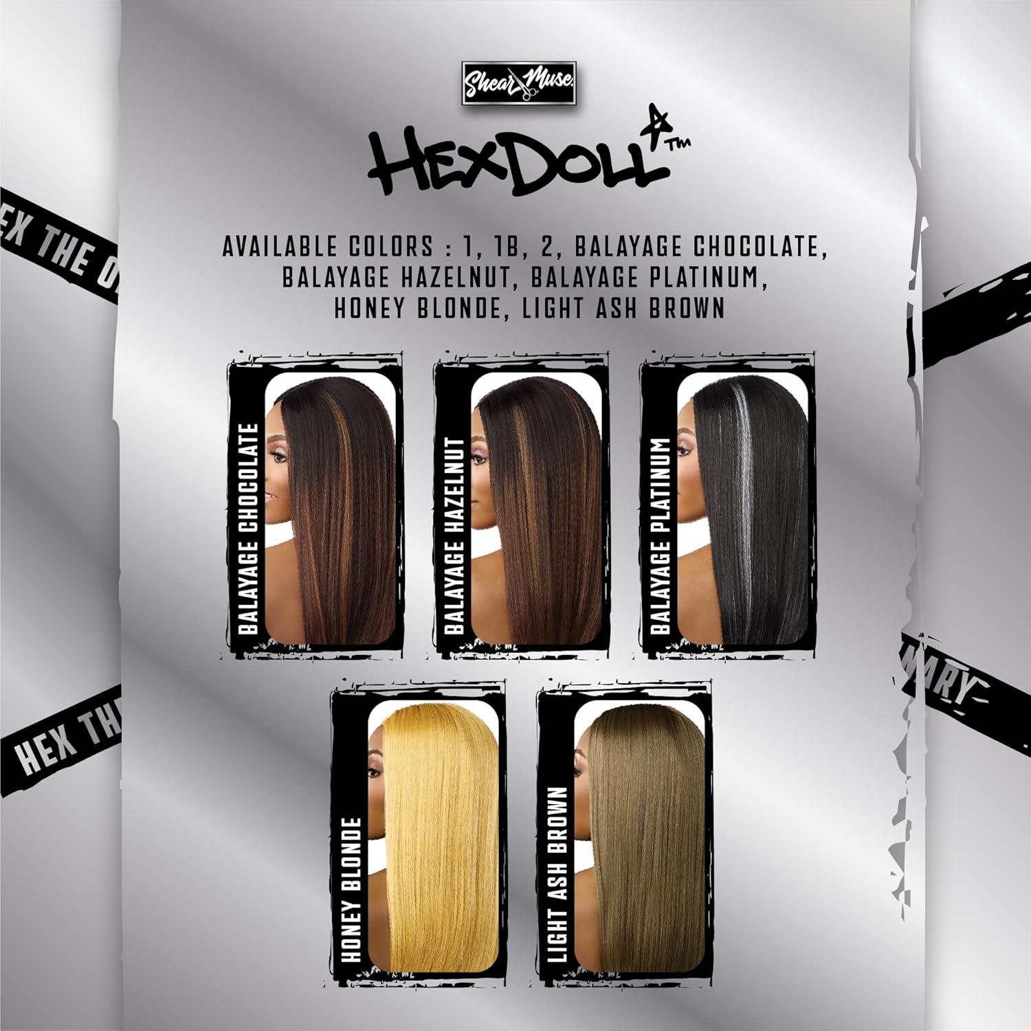 imageSensationnel HexDoll 13X4 Lace Wig Kai Lacefrontal Glueless Synthetic with Natural Density Preplucked Hairline 1 JETBLACKLIGHTASHBROWN