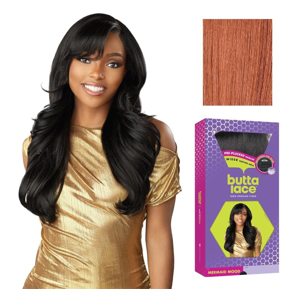 imageSensationnel Butta Lace Wigs Mermaid Mood Extra Wide 5 Inch Deep Parting Synthetic Preplucked Hairline Glueless Lacefront 1 JETBLACKCHOCOLATECOPPER