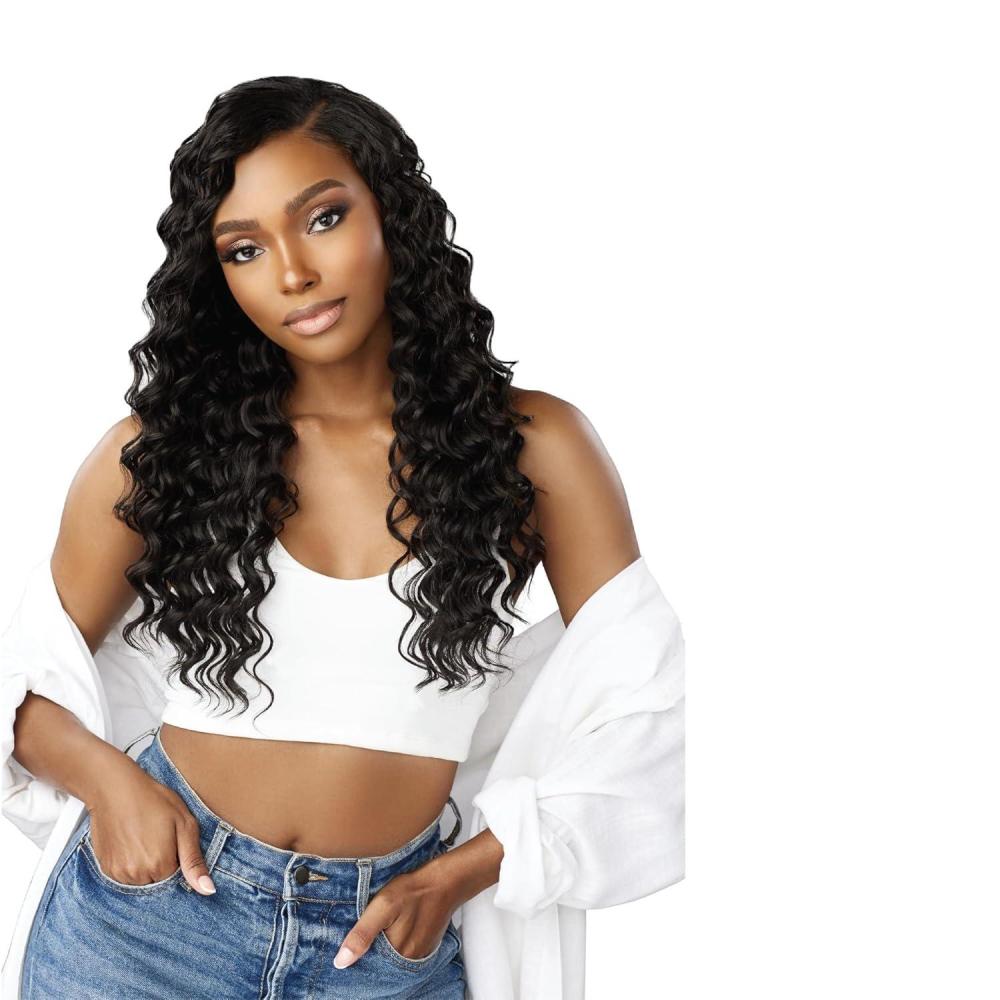 imageSensationnel Curls Kinksandco Synthetic Bundles  Loose Deep Multibundle Quick Weave Hair for Natural 3c to 4c Textures 18 20 22 inch 1 JETBLACKS1B30