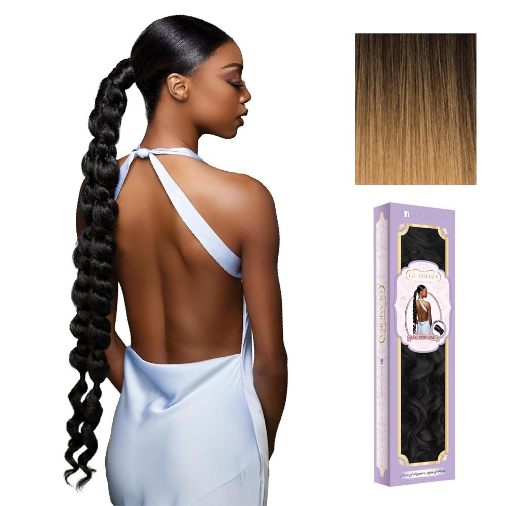imageSensationnel Glamora Glam Updo Hairextension  Unit 8 Ready to Wear Synthetic with Adjustable Pony Wrap 1 JETBLACKT227