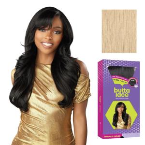 Sensationnel Butta Lace Wigs – Mermaid Mood Extra Wide 5 Inch Deep Parting Synthetic Preplucked Hairline Glueless Lacefront (1 JETBLACK)(BEIGEBLONDE)